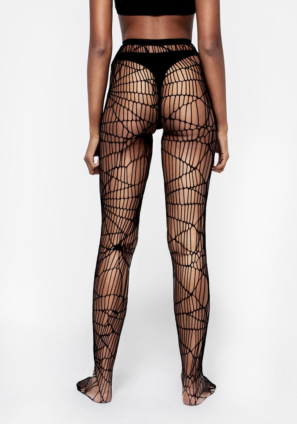 Cobweb Patterned Fishnet Tights Product Image