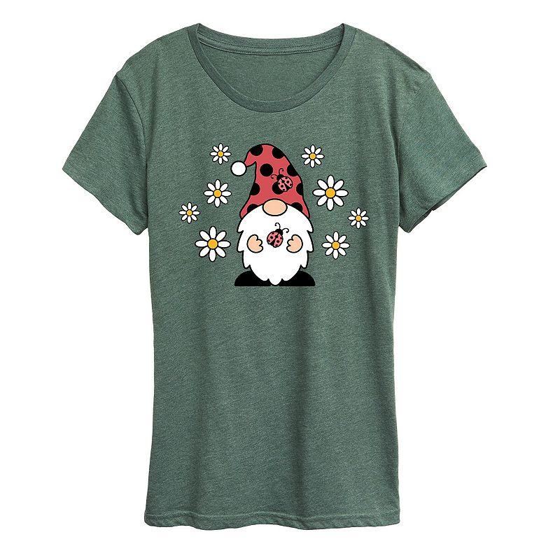 Women's Ladybug Gnome Graphic Tee,  Product Image