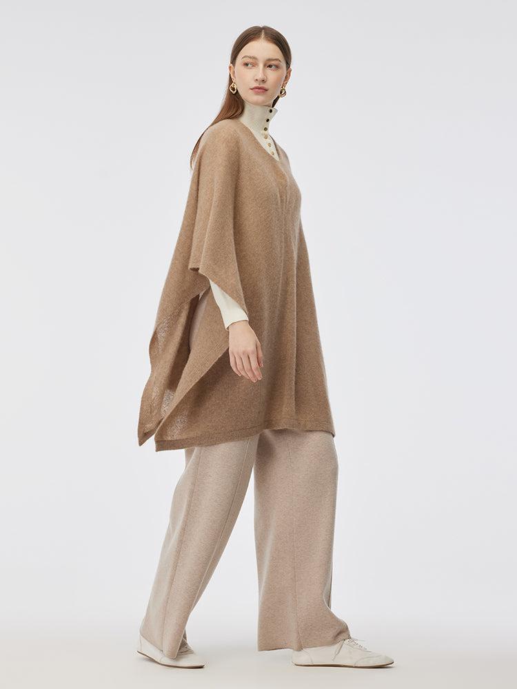 100% Cashmere Women Poncho Sweater Product Image