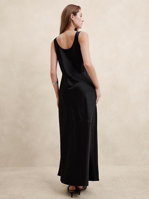 Silky Twill Slit Maxi Dress Product Image