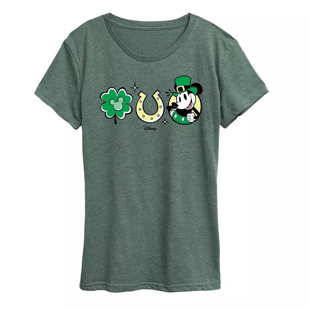 Disney's Mickey Mouse Women's St. Patrick's Icons Graphic Tee,  Product Image