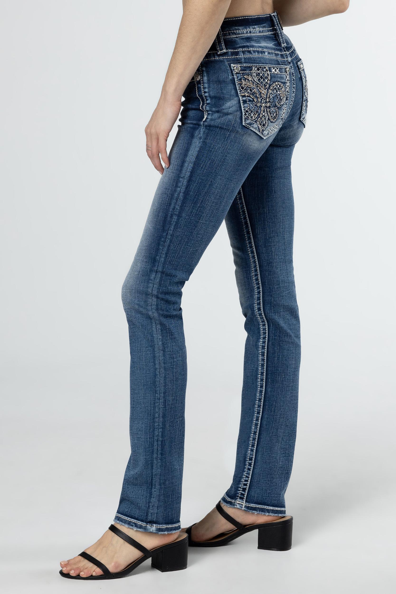 Fleur Glass Straight Jeans Product Image