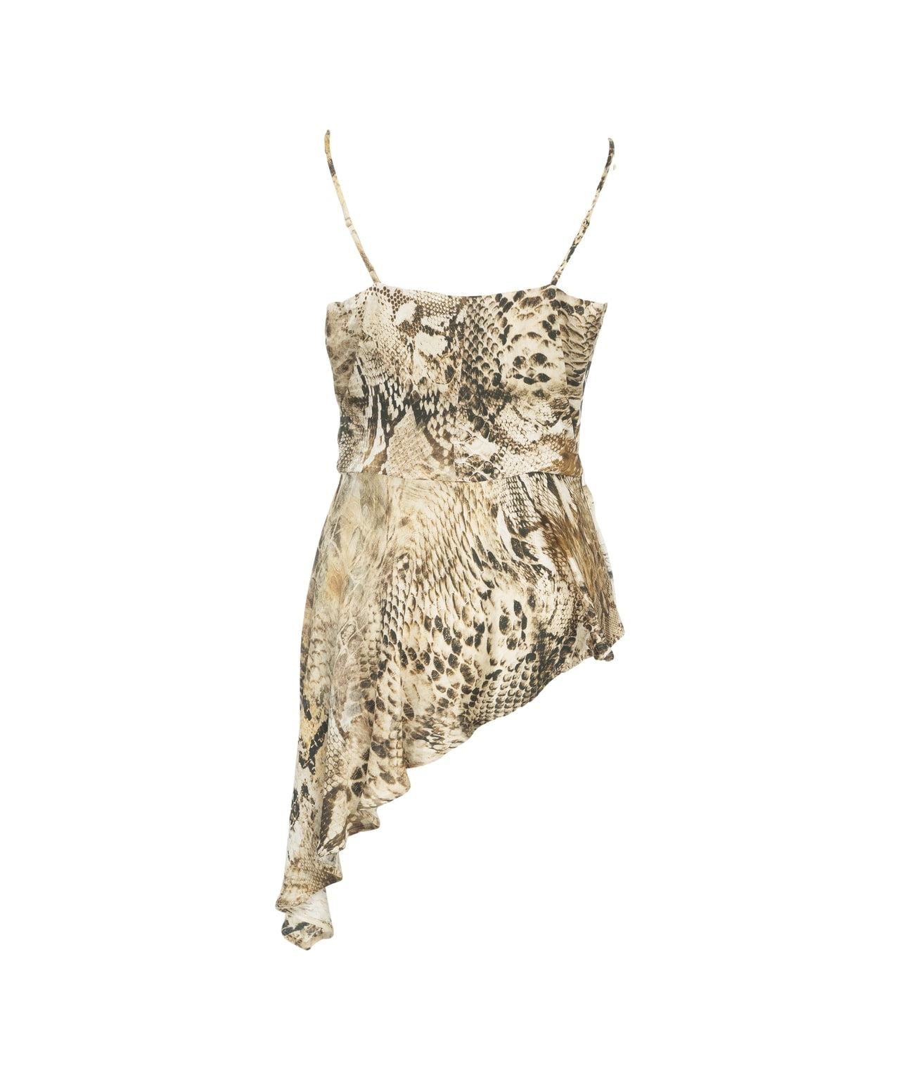 Asymmetrical top with animal print Product Image