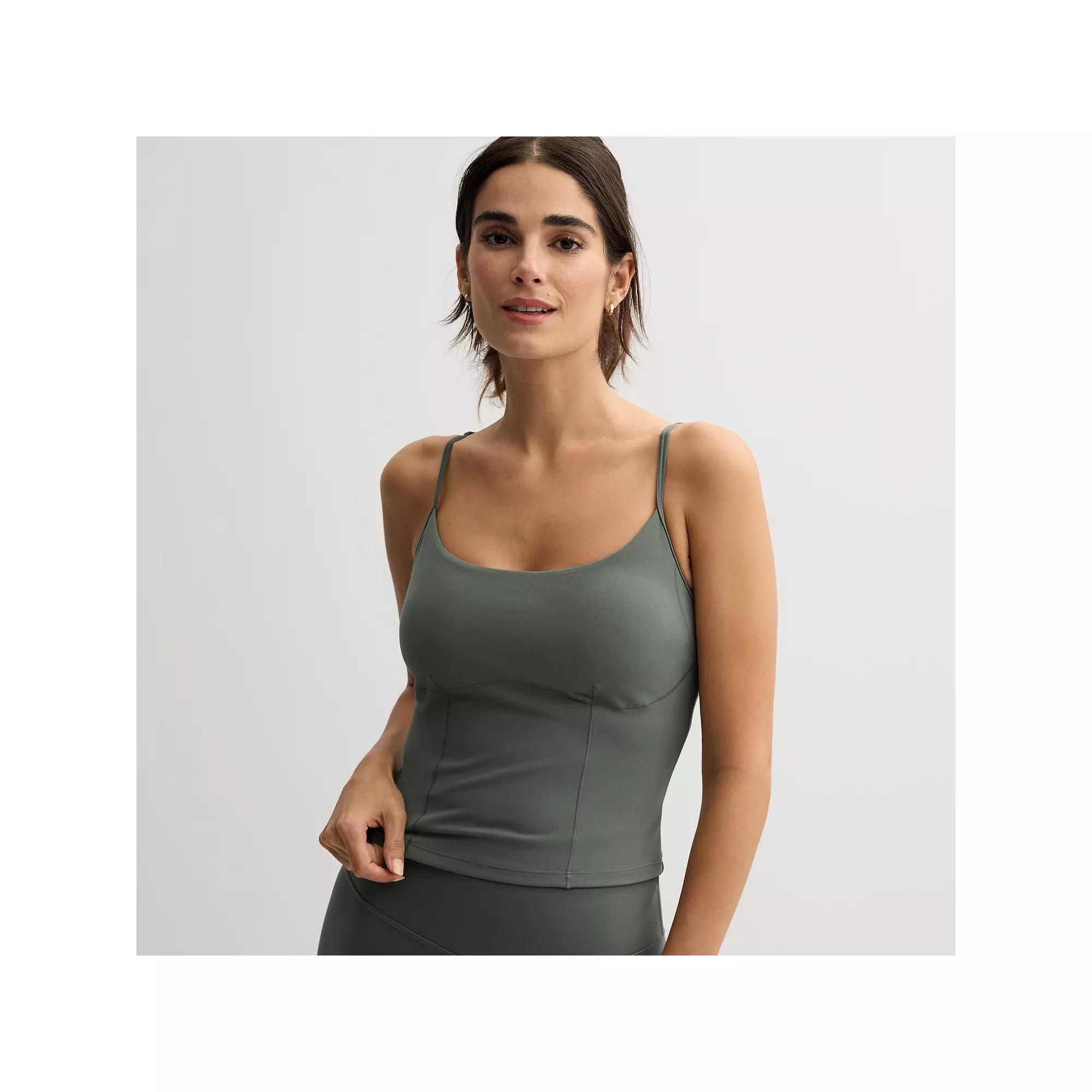 Women's FLX Affirmation Corset Strappy Tank Top, Size: Large, Storm Black Product Image