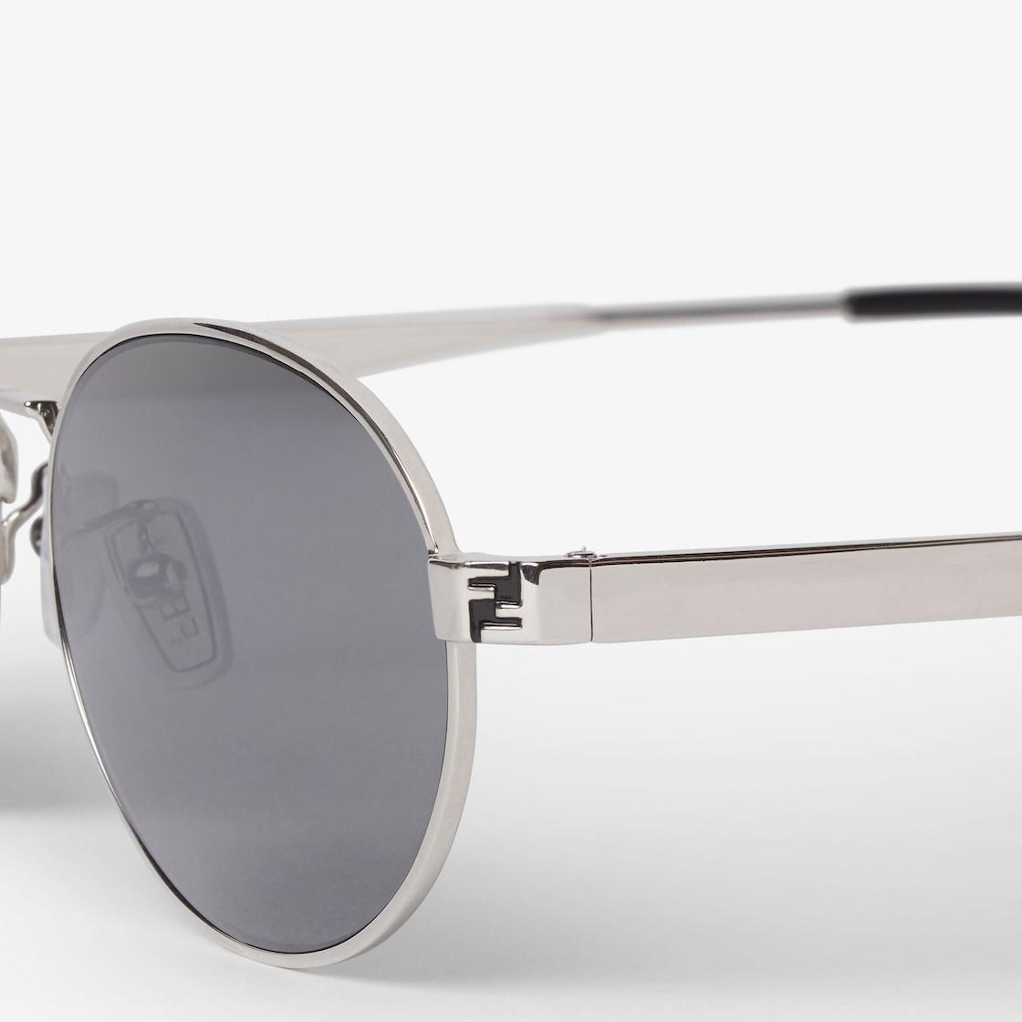 Fendi SkyPalladium-colored metal sunglasses Product Image