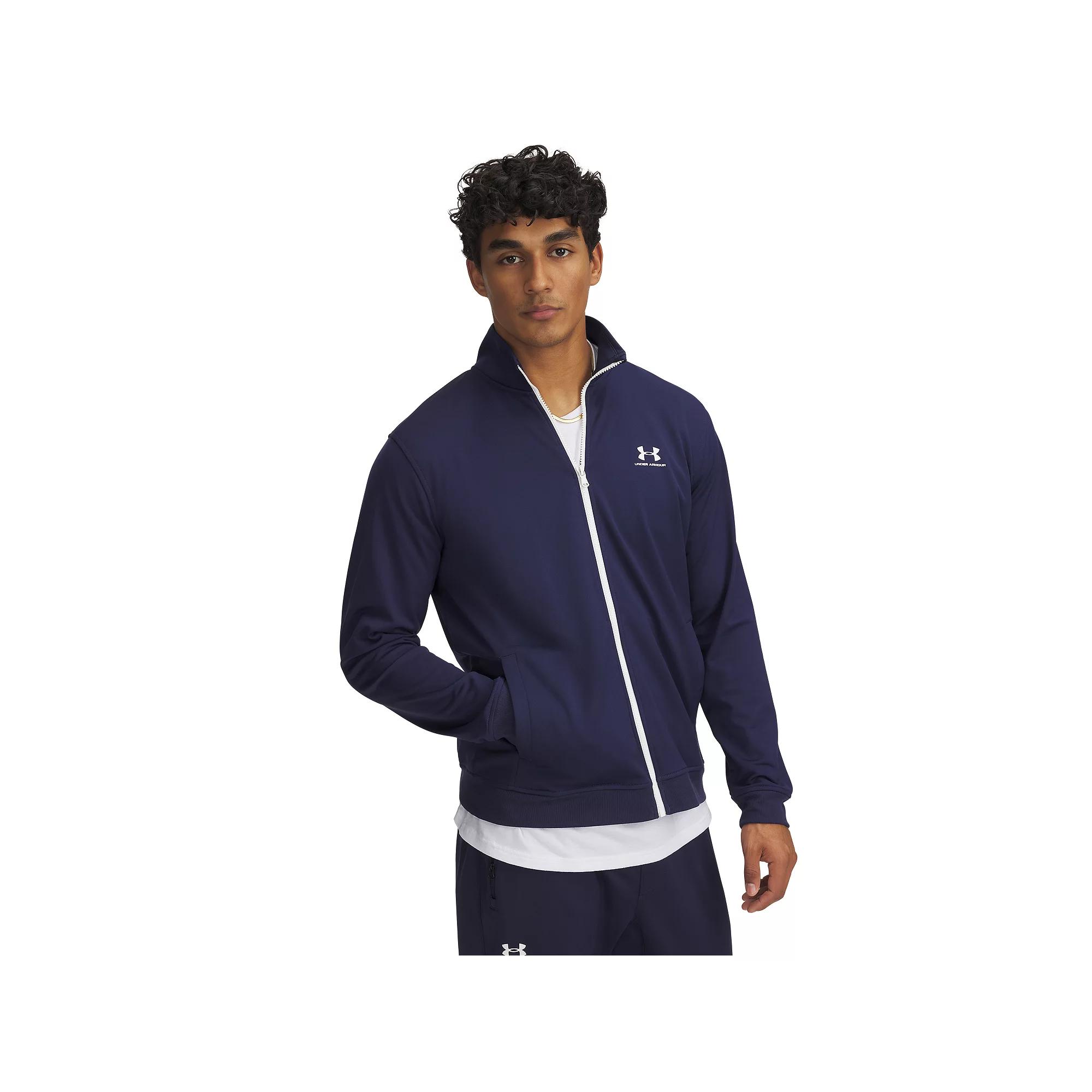 Men's Under Armour UA Sportstyle Tricot Track Jacket, Size: Small, Blue Product Image