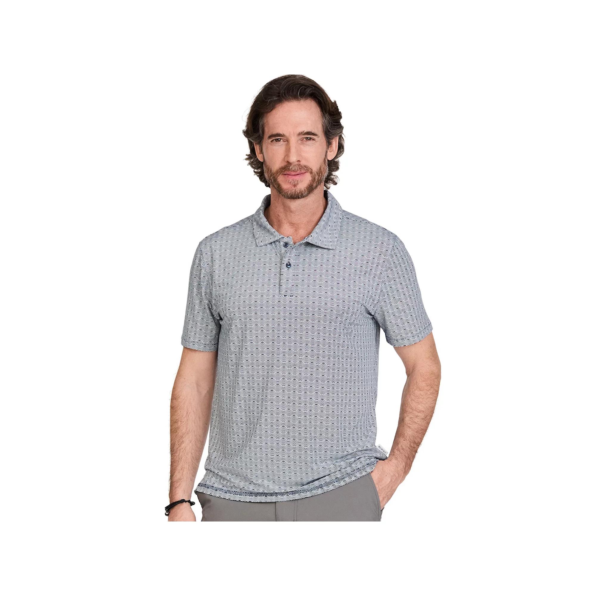 Men's Wearfirst Short Sleeve Printed Polo, Size: Large, Blue Waves Product Image
