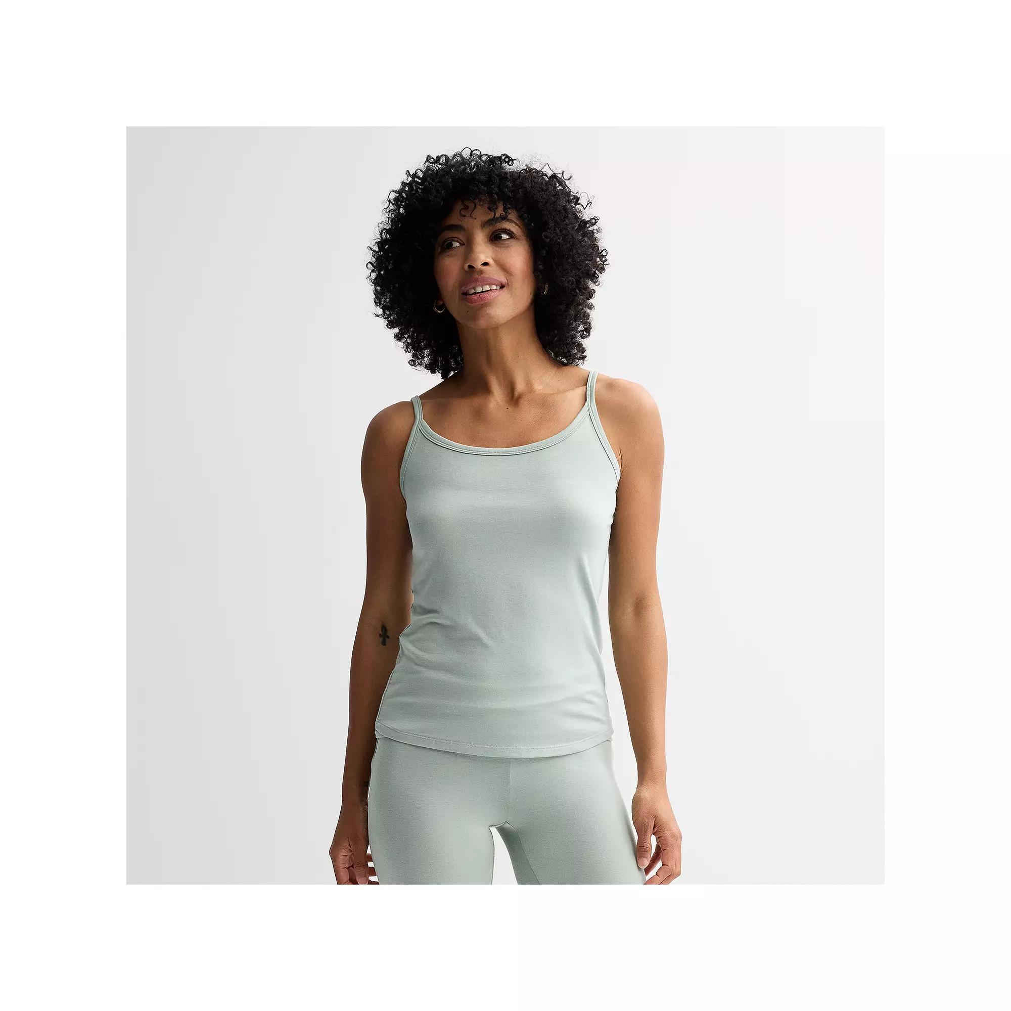 Women's Sonoma Goods For Life® Cami Sleep Top, Size: Medium, White Green Product Image