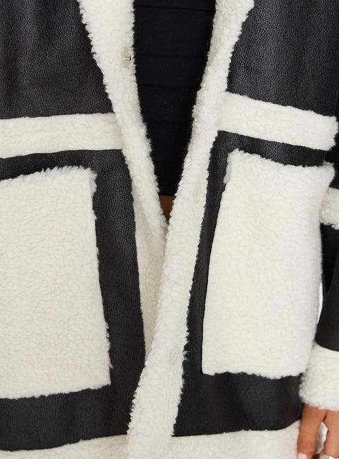 Lexie Faux Leather Jacket Black Product Image