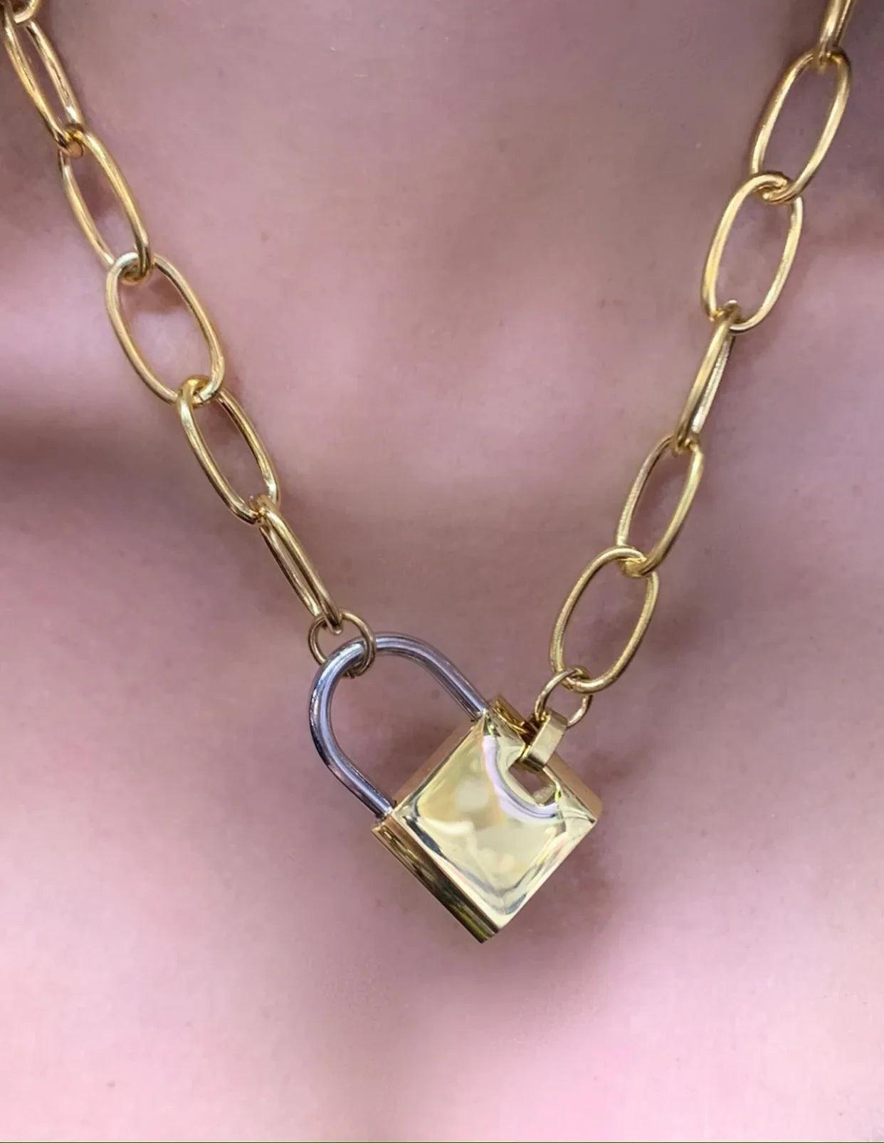 Link Lock Chain Necklace Product Image