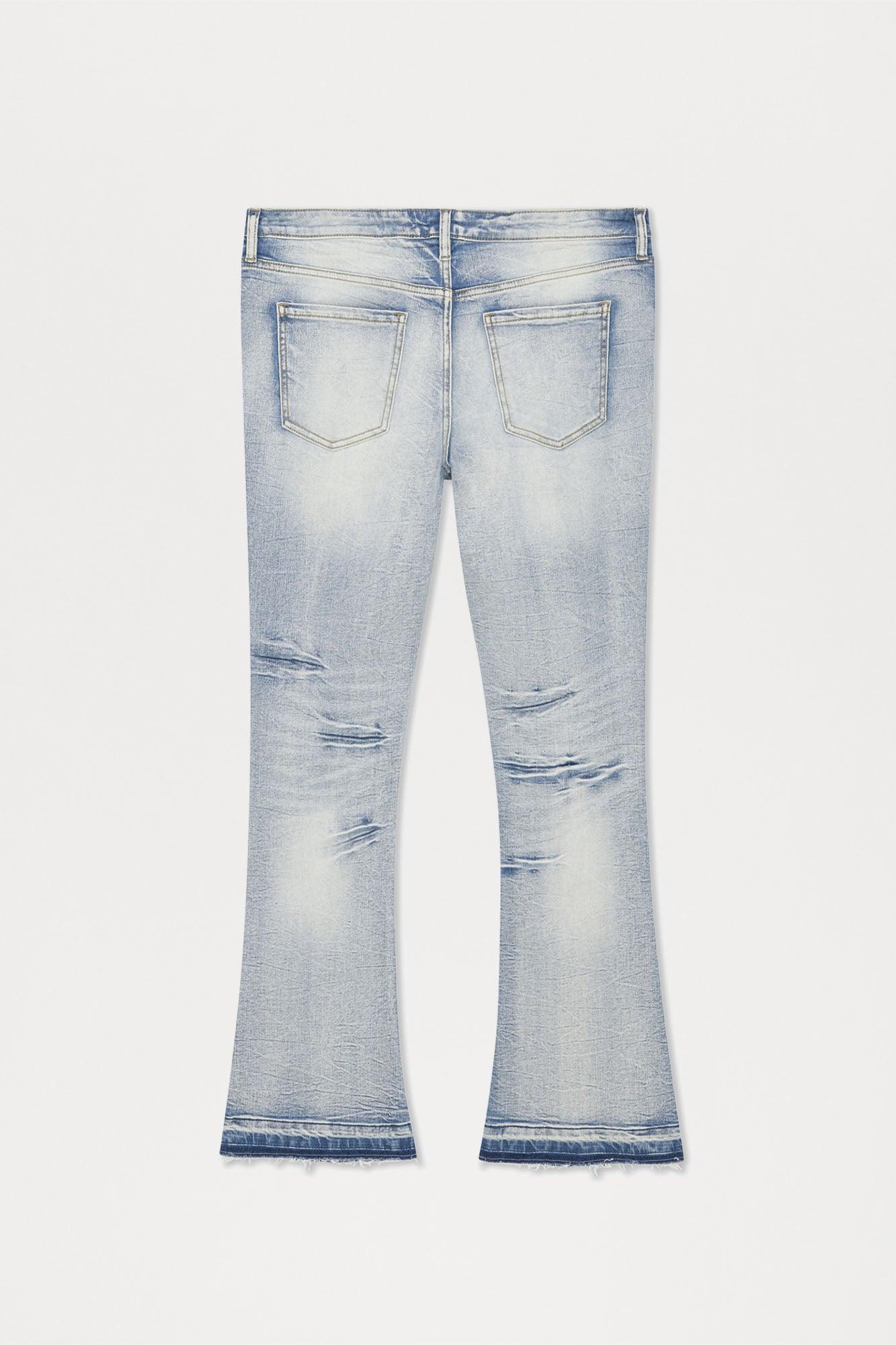 Undercover Slim Stacked Flare Jeans - Medium Blue Wash Product Image