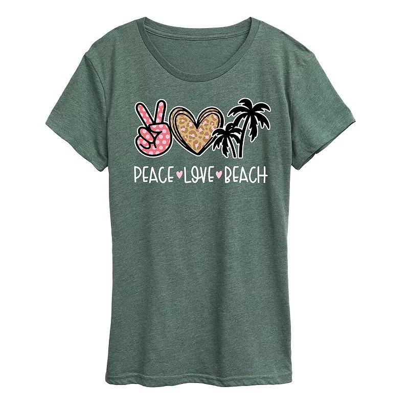 Women's Peace Love Beach Graphic Tee,  Product Image