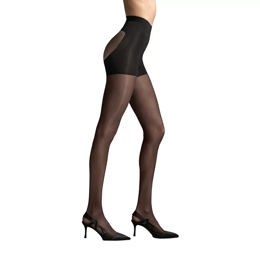 L'eggs Women's 20 Denier 360 Contour Sheer Tights - Black XL: High Waisted, Built-in Slimming Layer, Recycled Nylon Blend Product Image