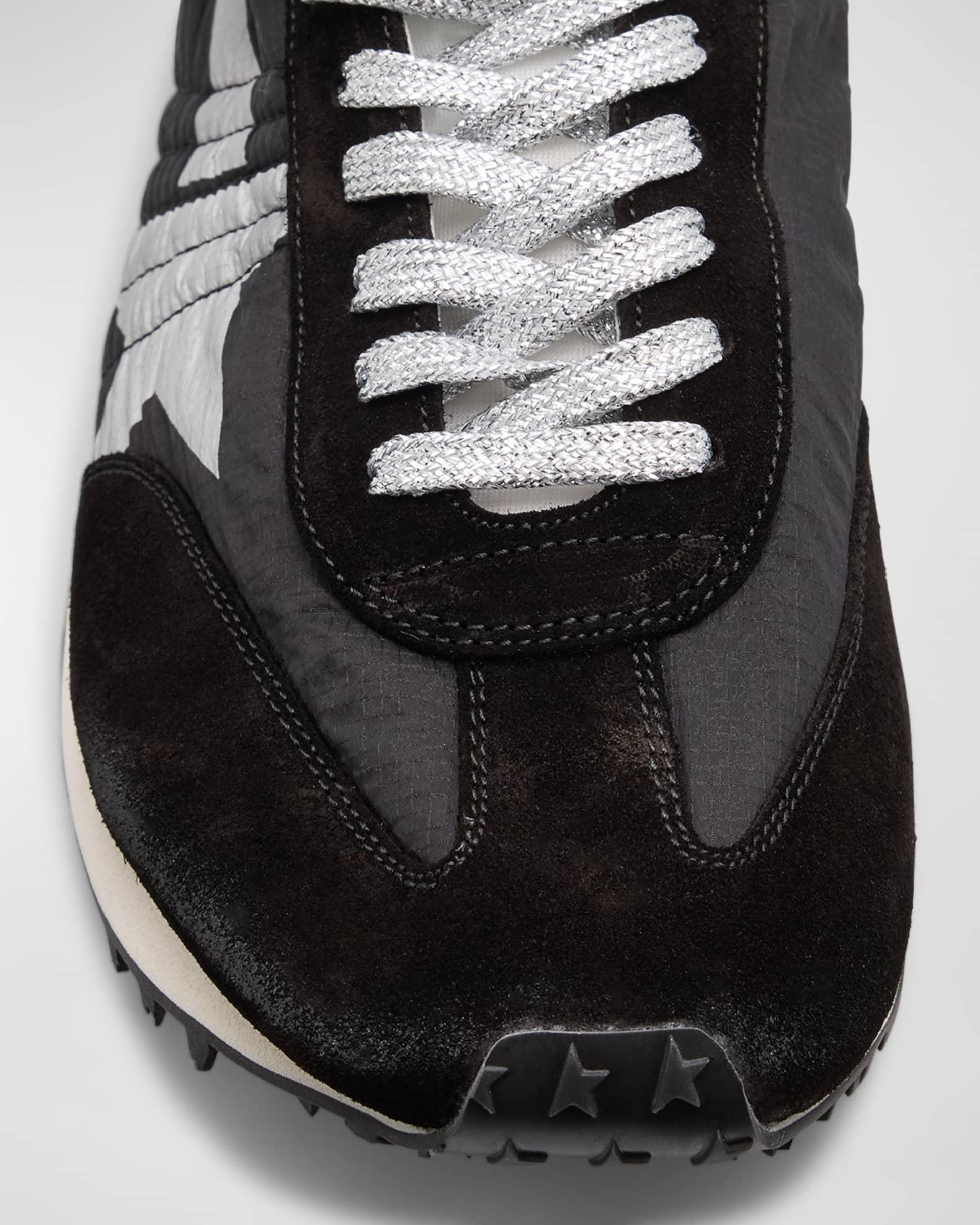 Men's Marathon Nylon and Suede Runner Sneakers Product Image