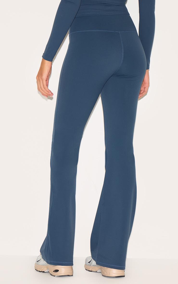 Midnight Blue Sculpt Wrap Waist Yoga Pants Product Image
