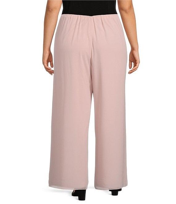 Alex Evenings Plus Size Silky Chiffon Pants Product Image