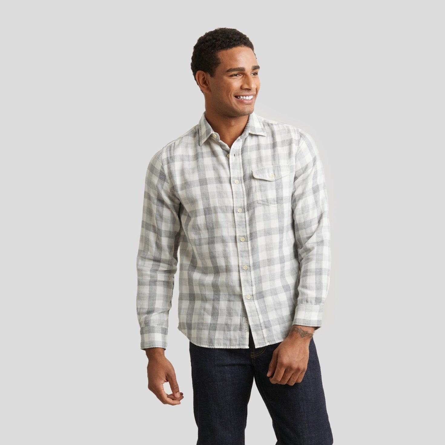 Durham Double Cloth Shirt - Heather Gray Gingham Product Image