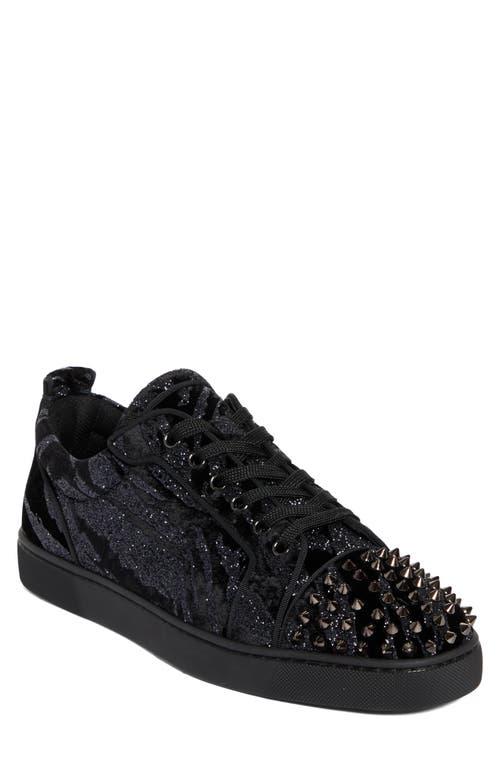 Christian Louboutin Louis Junior Spikes Orlato Sneaker in Black at Nordstrom, Size 7Us Product Image