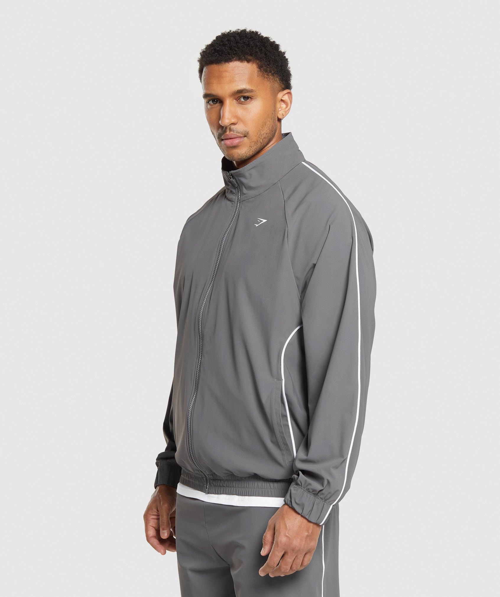 Gymshark Contrast Track Top - Pitch Grey Male Product Image