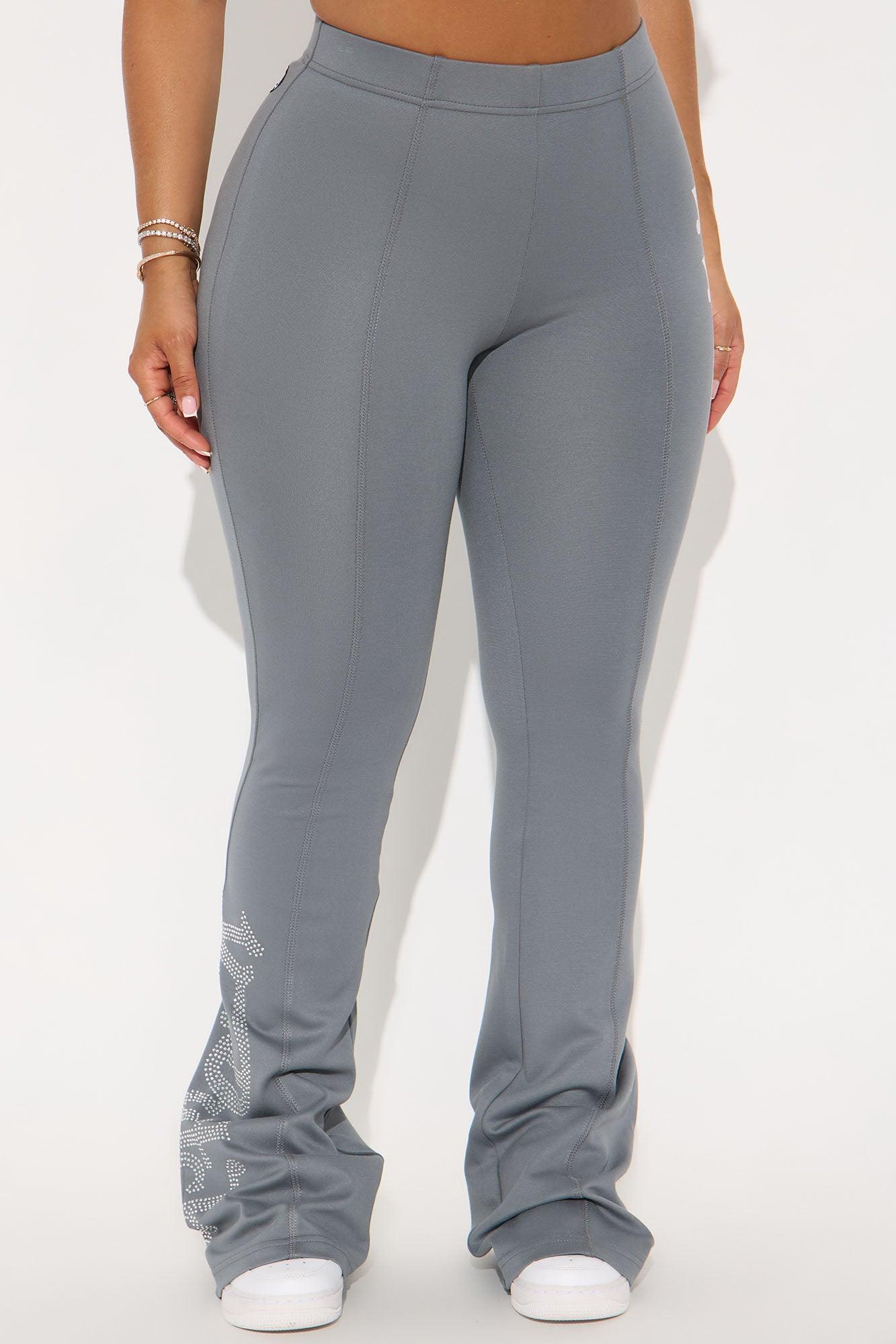 Von Dutch Rhinestone Washed Flared Pant - Charcoal/combo Female Product Image