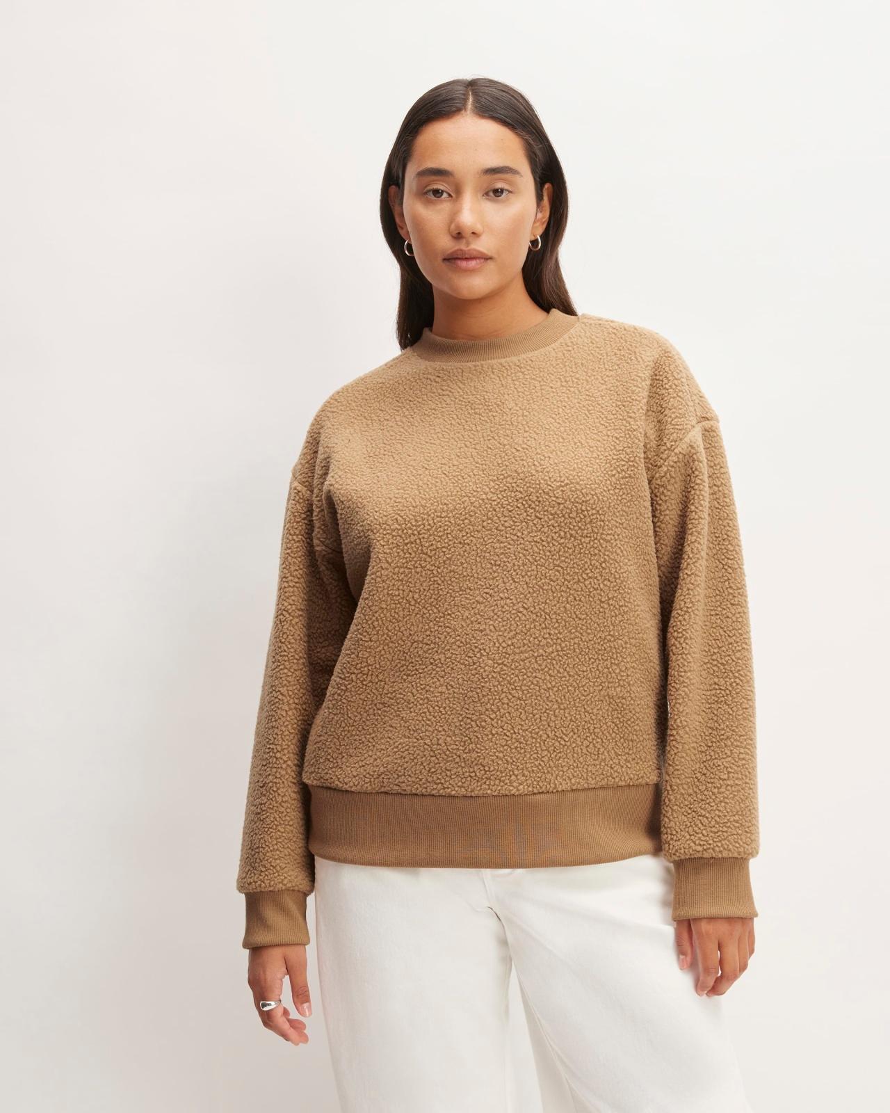 Womens ReNew Fleece Oversized Crew Sweater by Everlane Product Image