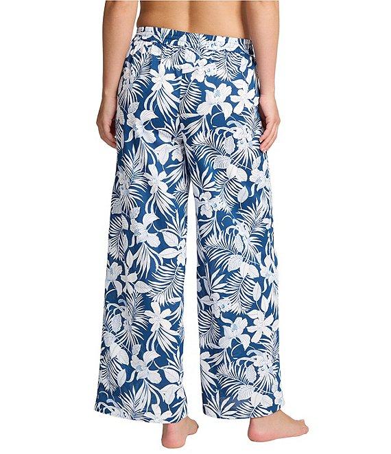 Tommy Bahama Island Cays Blooms Floral Print Wide Leg Pant Swim Cover-Up Product Image