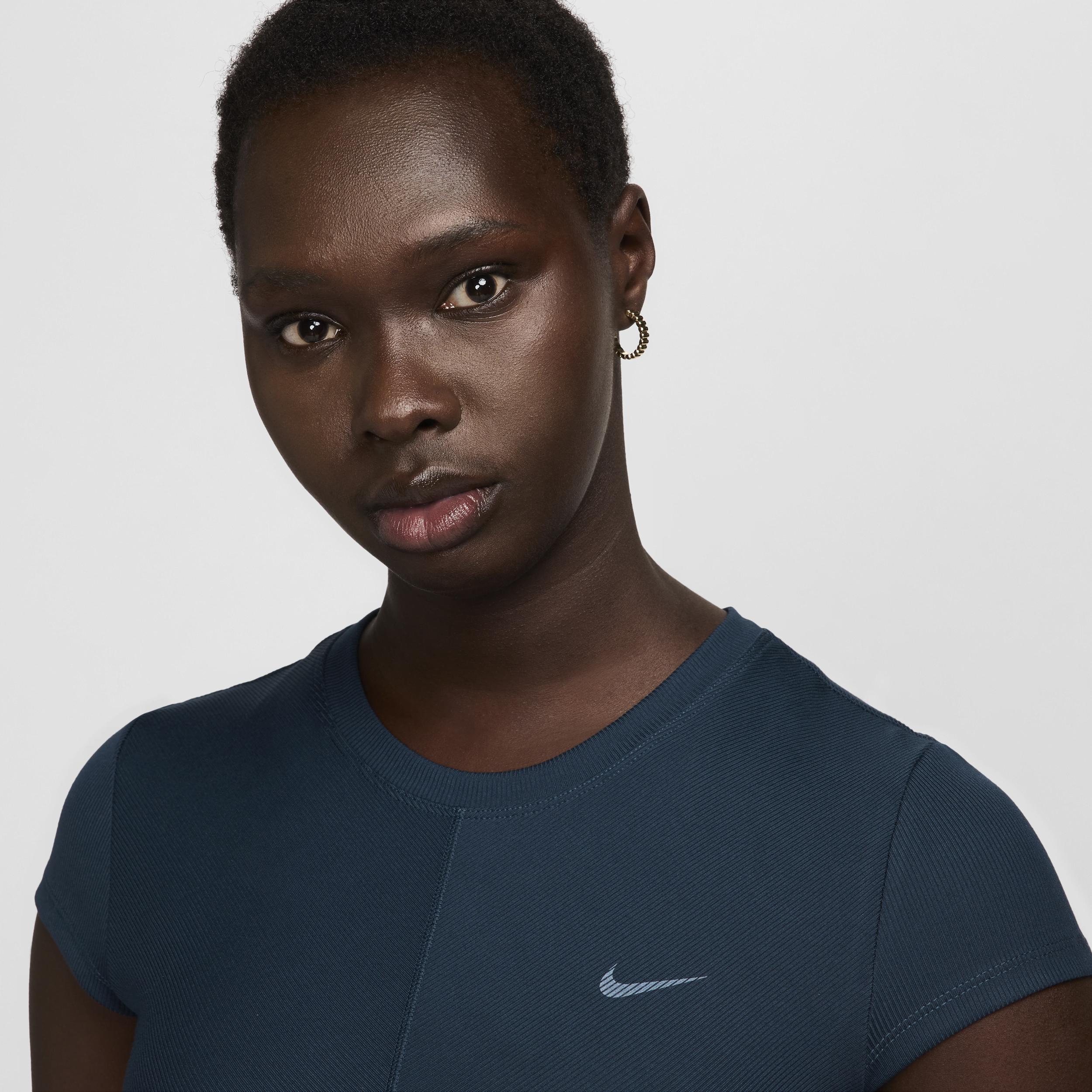 Women's Nike One Ribbed Short Sleeve Top,  Product Image