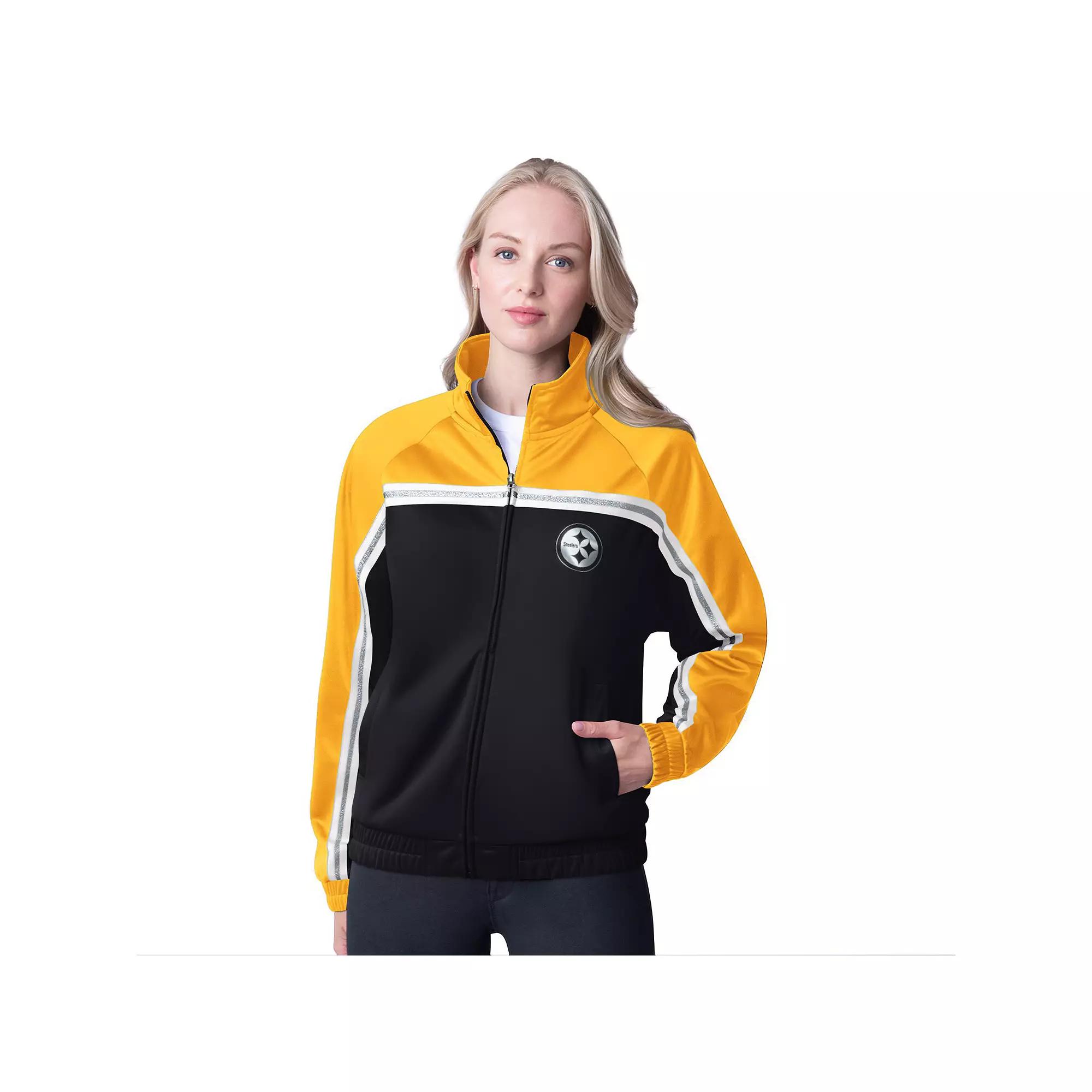 Women's G-III 4Her by Carl Banks Black Pittsburgh Steelers Post Game Full-Zip Track Jacket,  Product Image