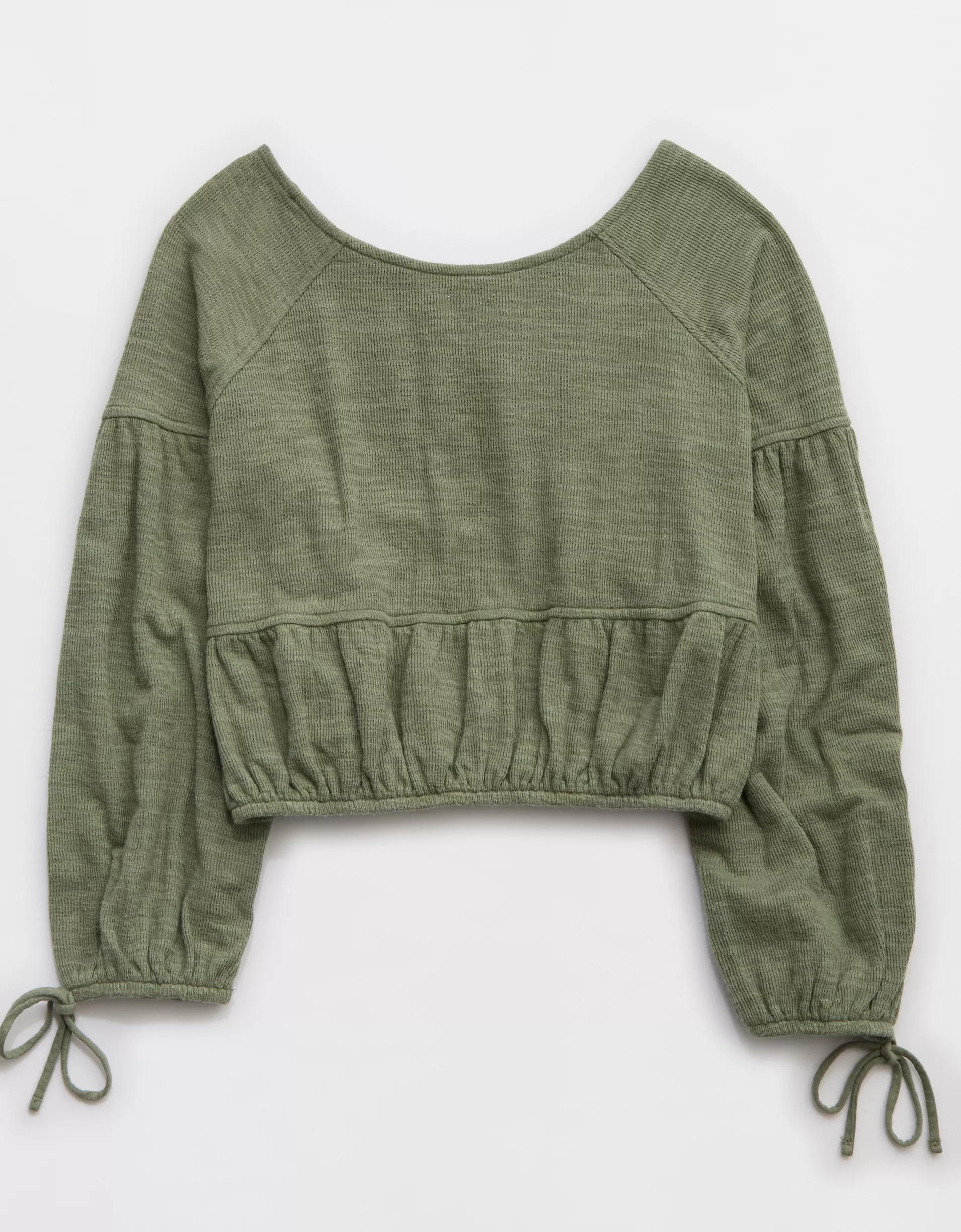 Aerie Endless Summer Cropped Sweatshirt Product Image