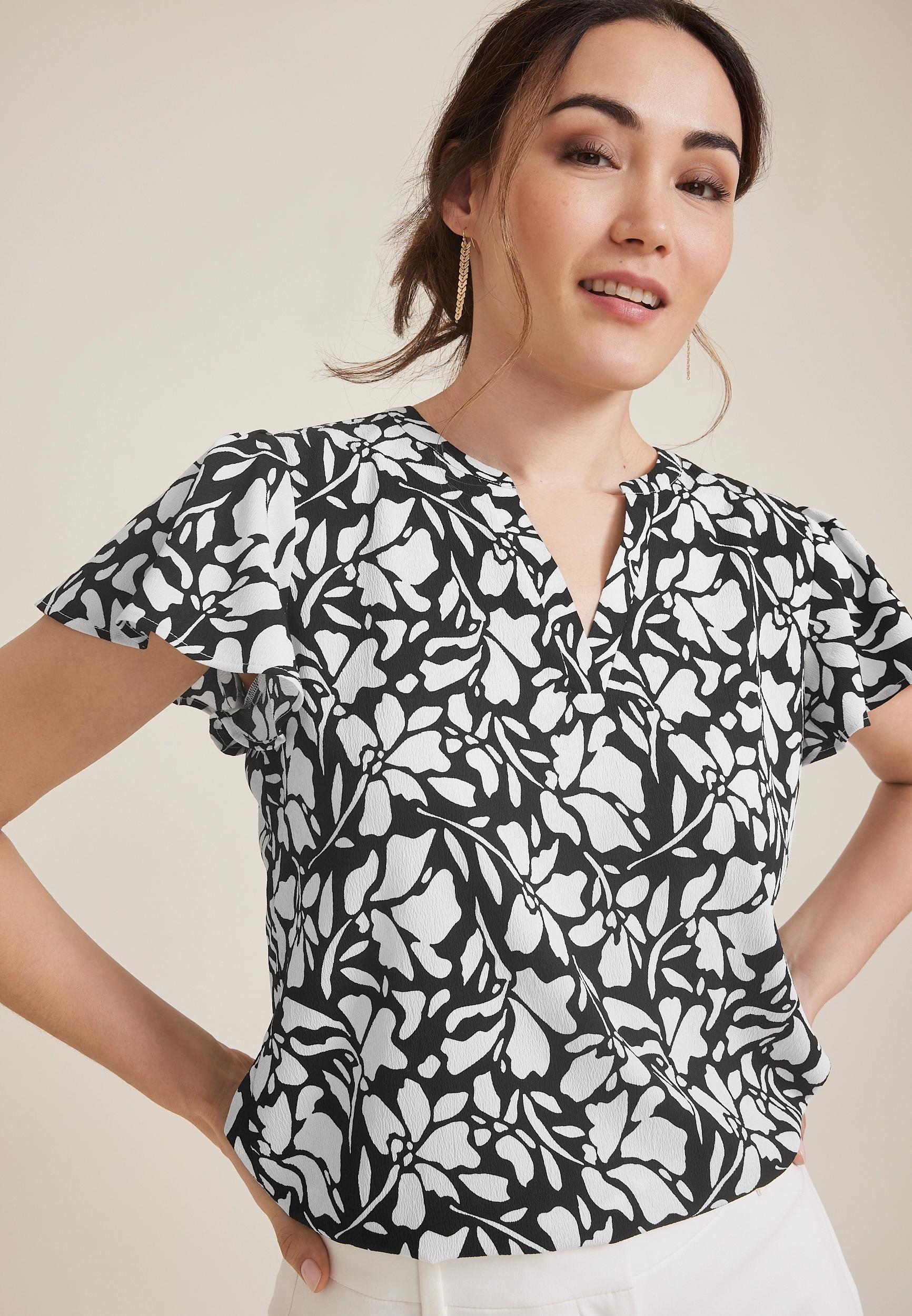 Atwood Flutter Sleeve Blouse Product Image