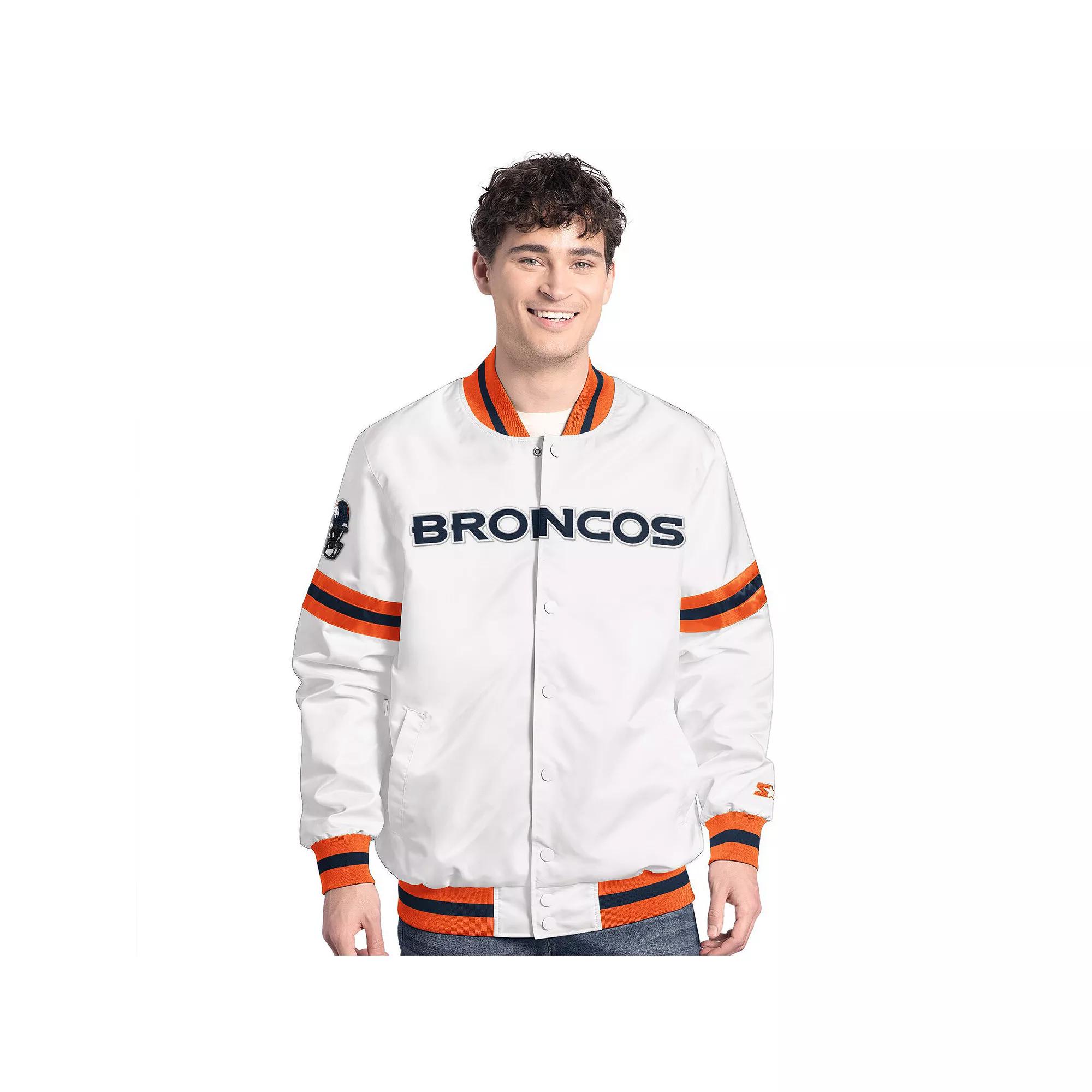 Mens Starter Denver Broncos Scout Full-Snap Varsity Jacket Product Image