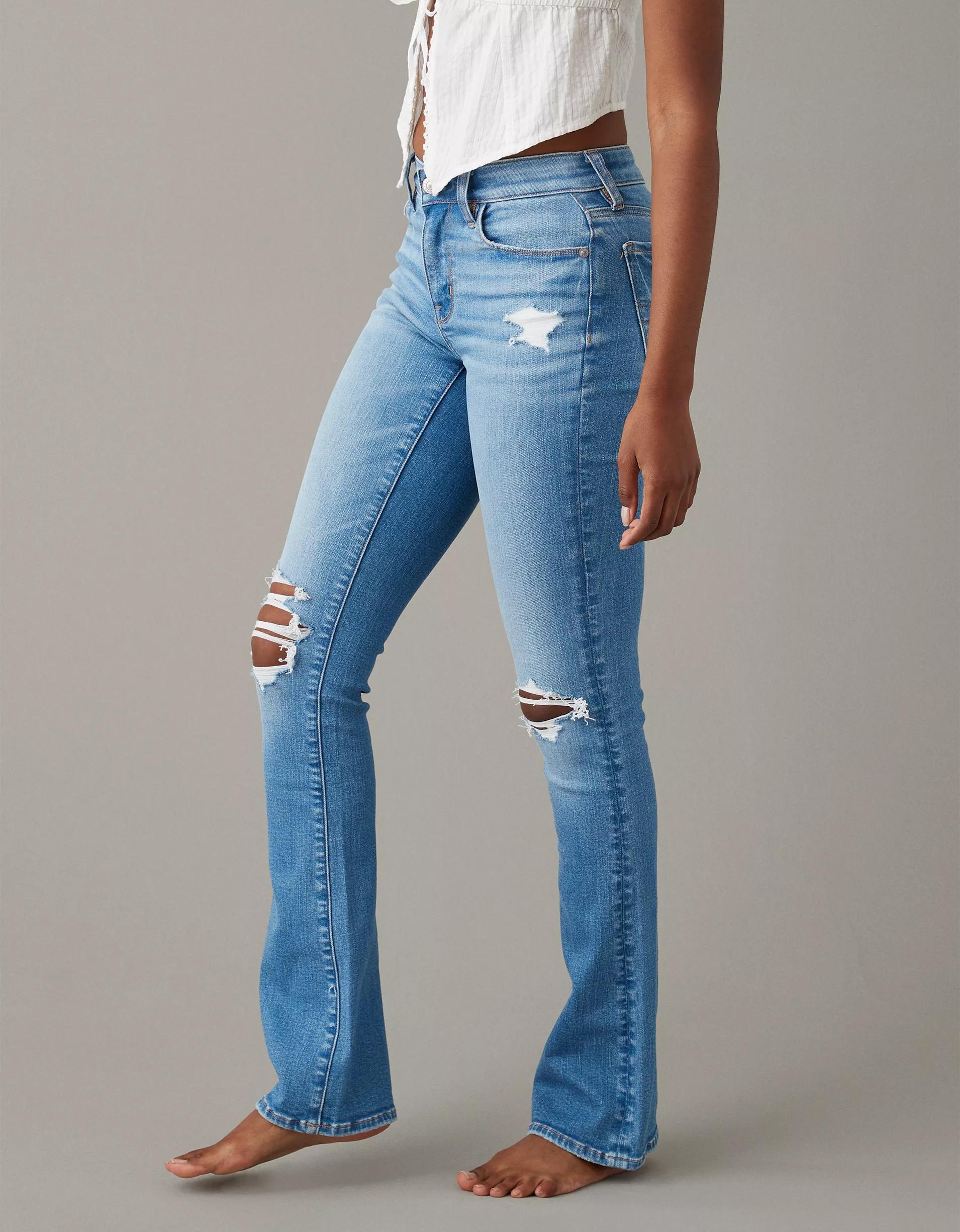 AE Stretch High-Waisted Skinny Kick Jean Product Image