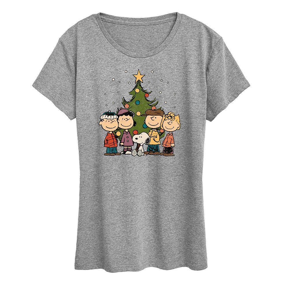 Women's Peanuts Christmas Group Graphic Tee,  Product Image