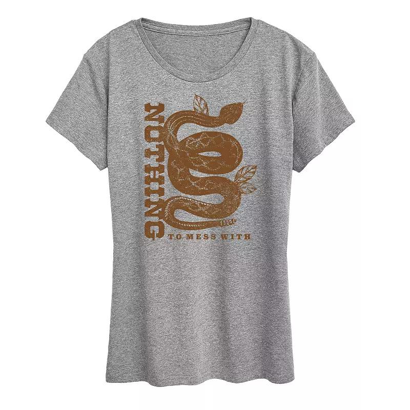 Women's Snake Nothing To Mess With Graphic Tee,  Product Image