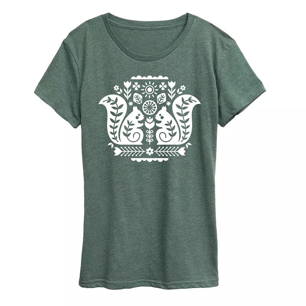 Women's Scandinavian Squirrels Graphic Tee,  Product Image