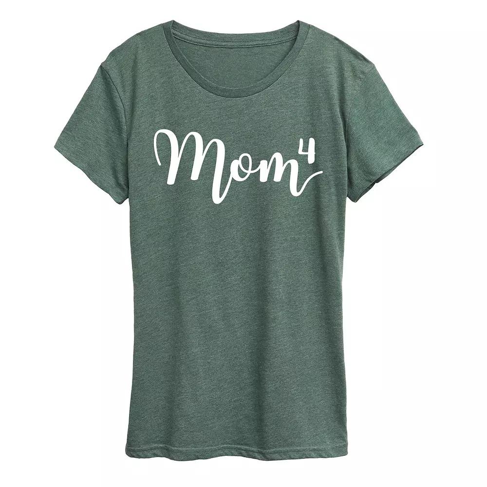 Women's Mom To The Fourth Power Graphic Tee, Girl's,  Product Image