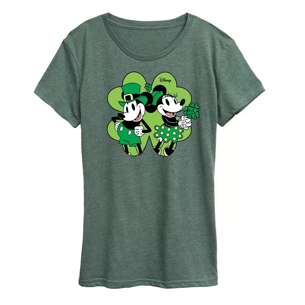 Disney's Mickey & Minnie Mouse Women's Shamrock Graphic Tee,  Product Image