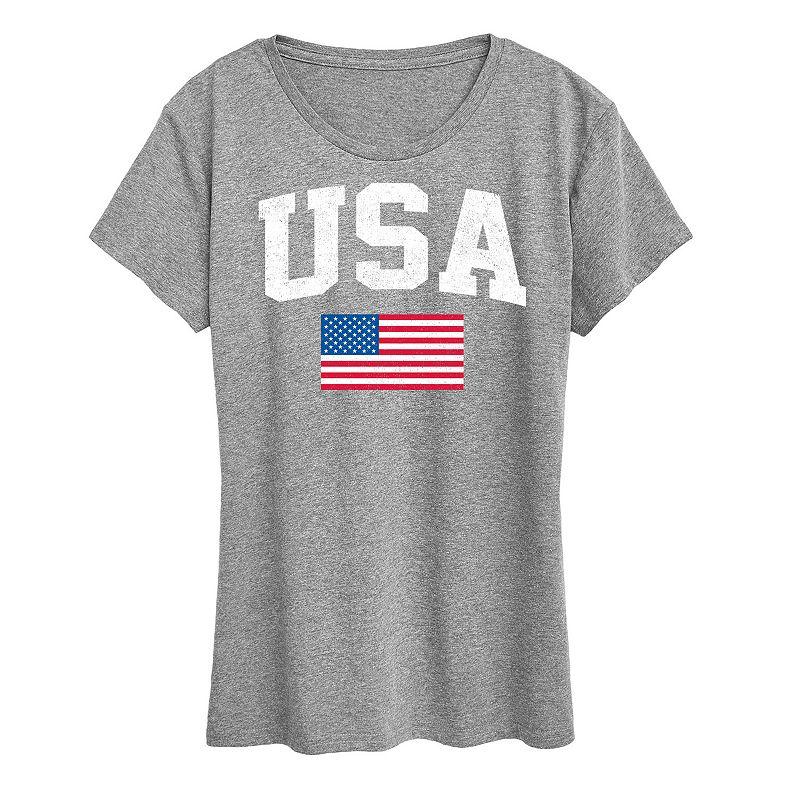 Women's USA Flag Graphic Tee,  Product Image