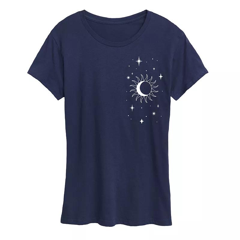 Women's Stars Moon Sun Graphic Tee, Girl's,  Product Image