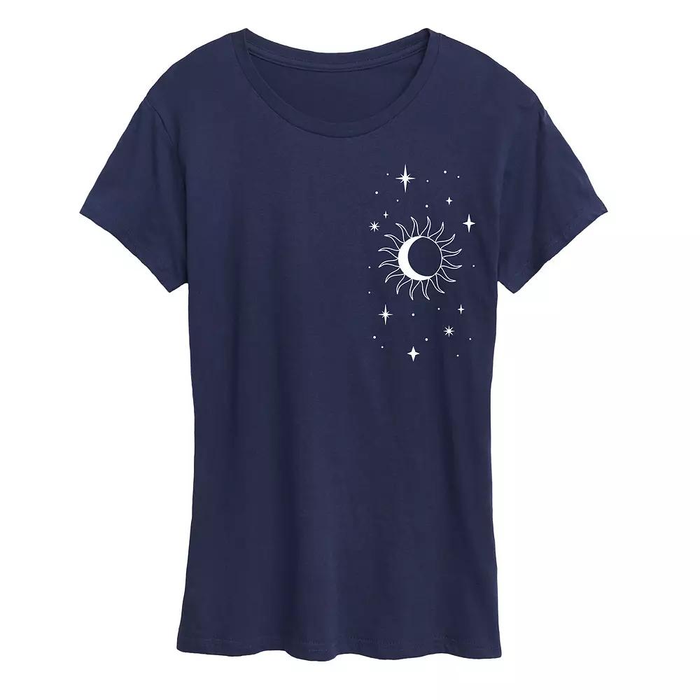 Women's Stars Moon Sun Graphic Tee, Girl's,  Product Image