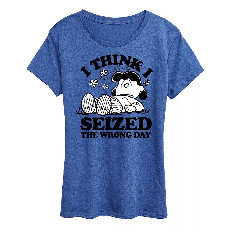Women's Peanuts Lucy Seized The Wrong Day Graphic Tee,  Product Image