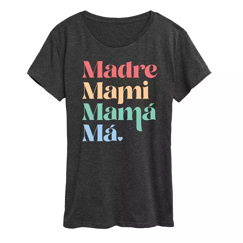Womens Madre Names Graphic Tee, Girls Product Image
