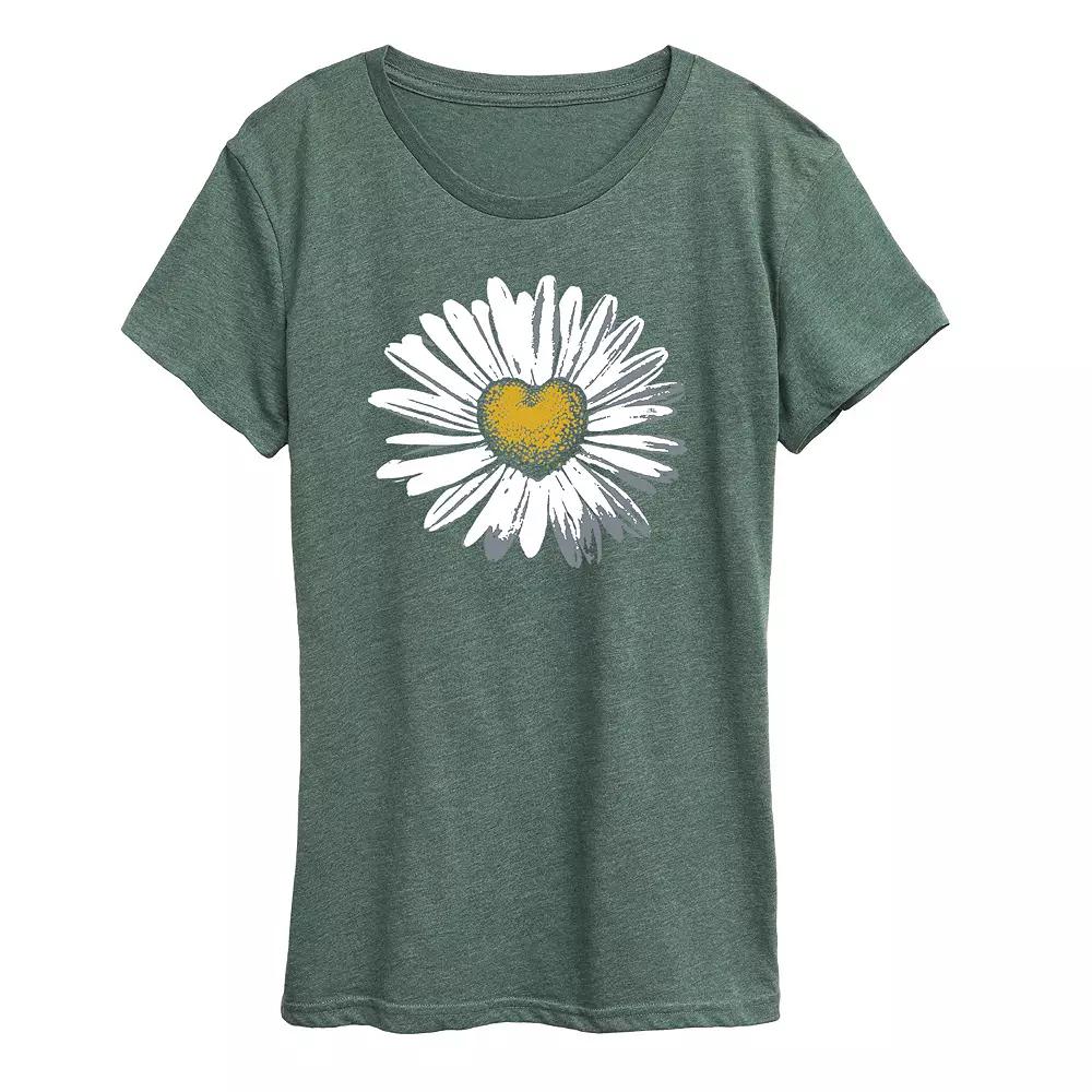 Women's Daisy Heart Graphic Tee,  Product Image