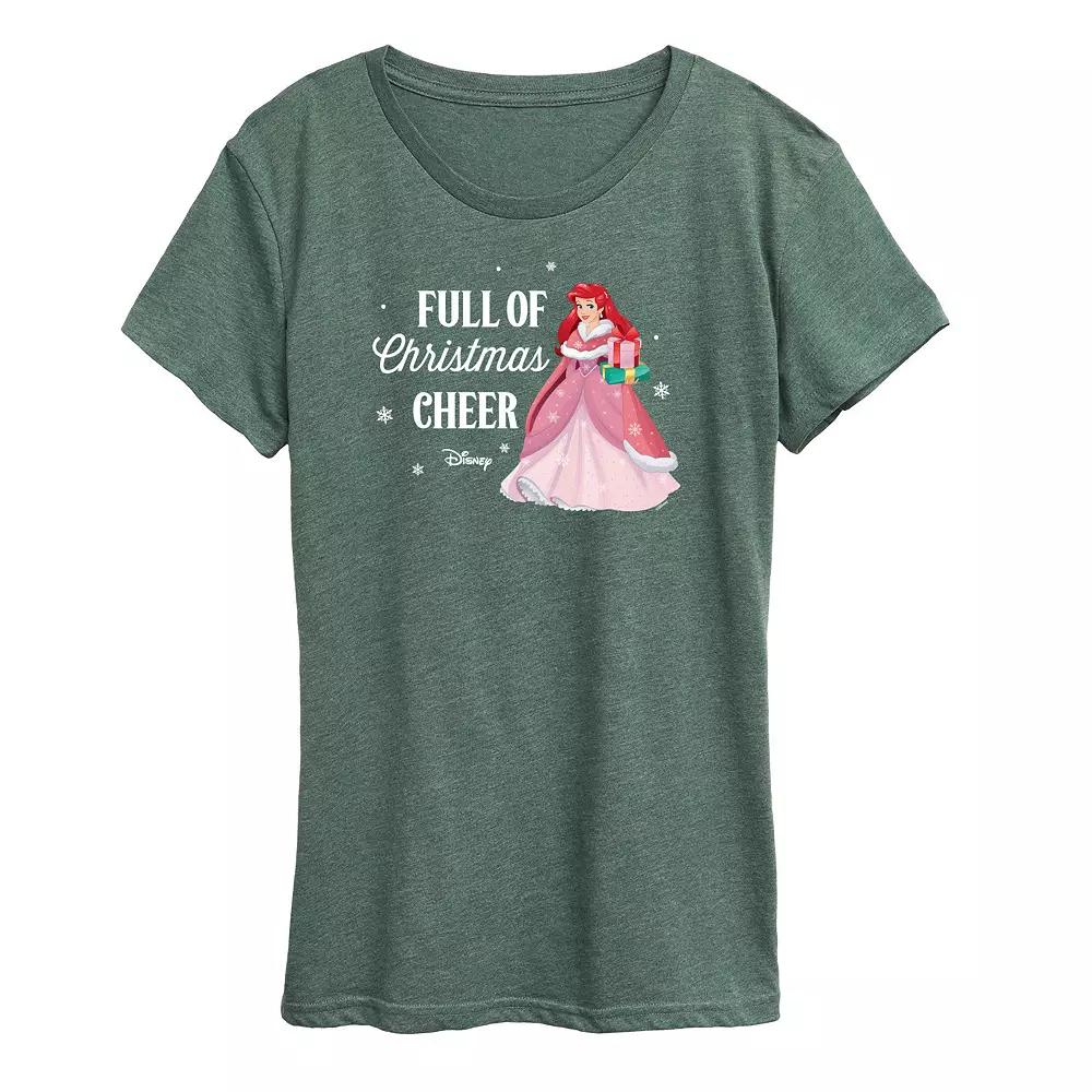 Disney Princess Ariel Women's "Full Of Christmas Cheer" Graphic Tee, Girl's,  Product Image