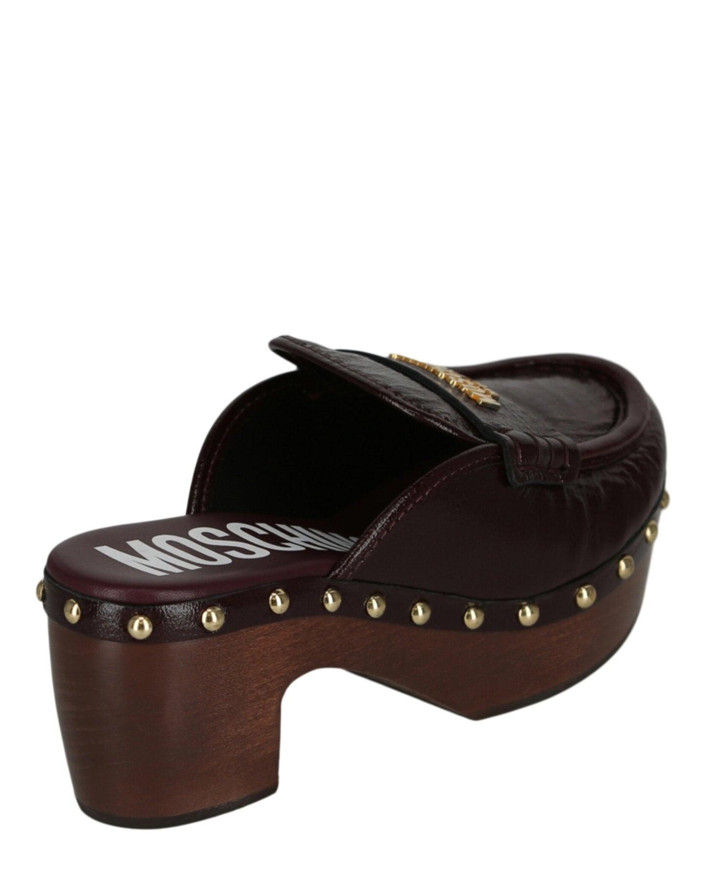 Moschino Patent Leather Logo Clogs Product Image