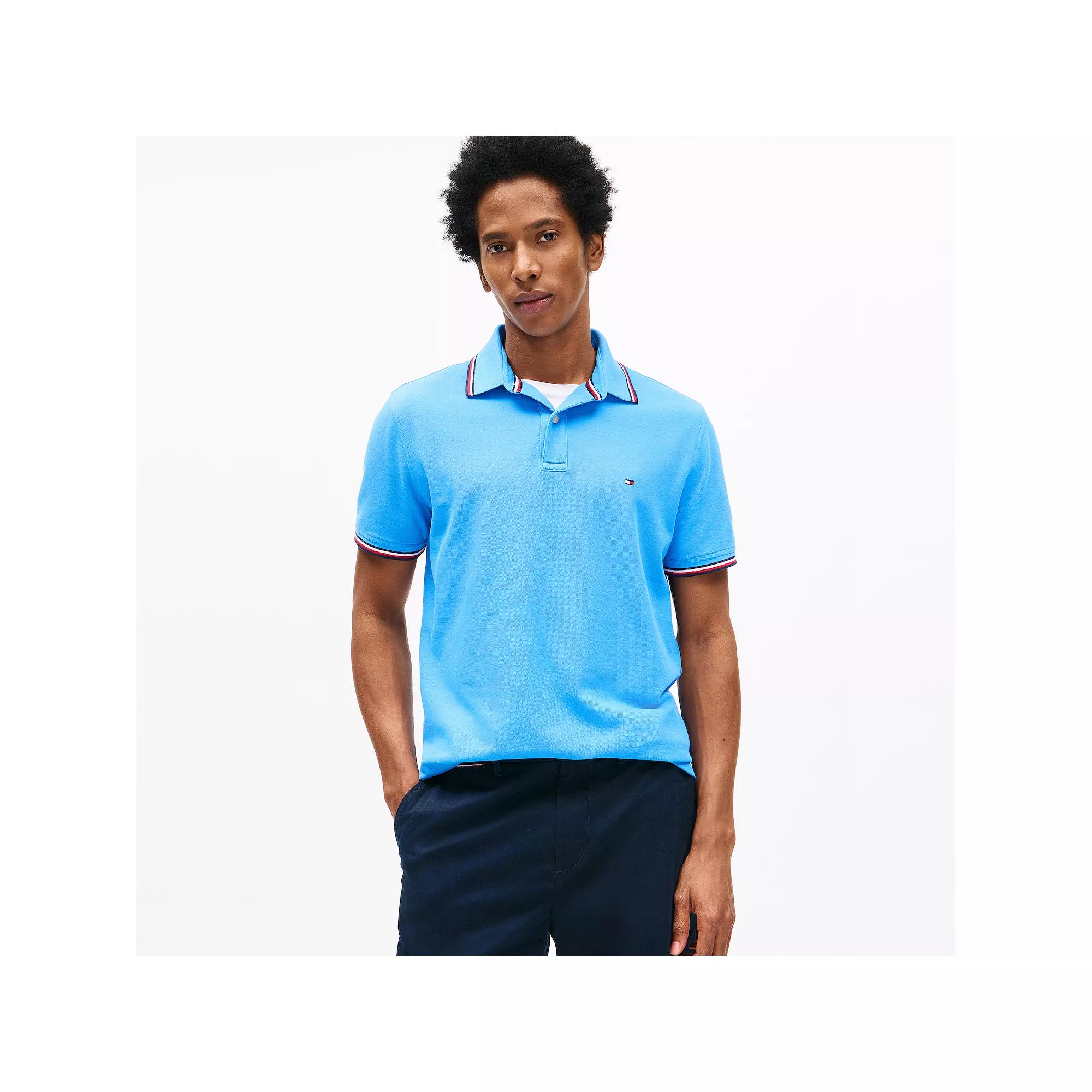 Men's Tommy Hilfiger Tommy Tipped Polo Shirt, Size: Medium, Copenhagen Blue Product Image