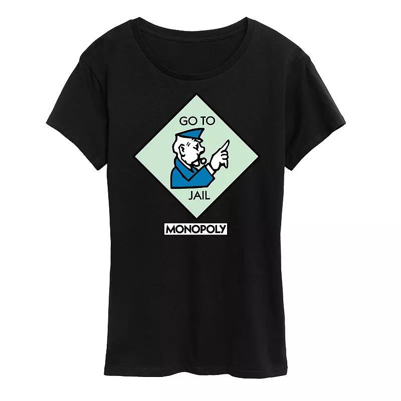 Women's Monopoly Go To Jail Square Graphic Tee by Hasbro,  Product Image