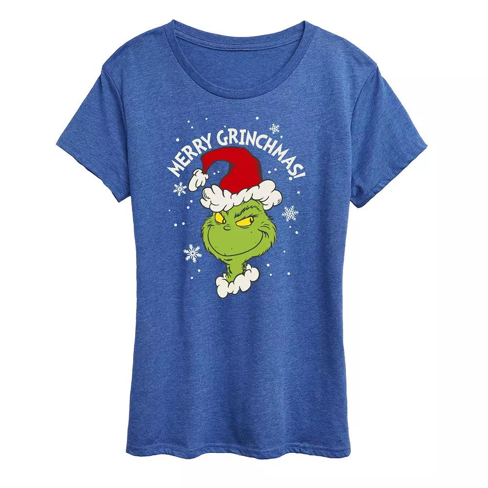 Women's Dr. Seuss The Grinch Merry Grinchmas Graphic Tee, Girl's,  Product Image