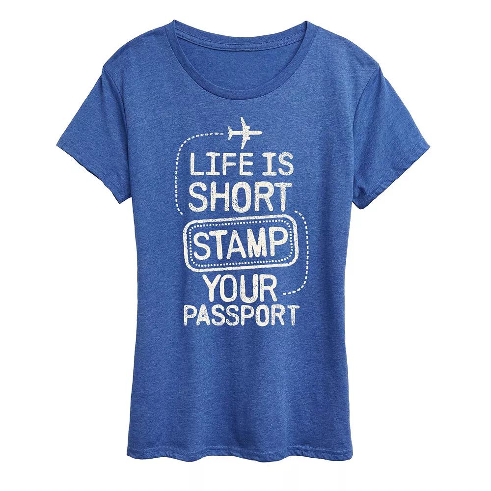 Women's Stamp Your Passport Graphic Tee,  Product Image