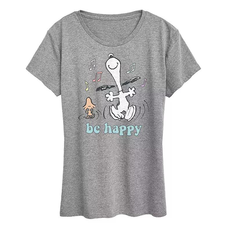 Women's Peanuts Be Happy Graphic Tee, Girl's,  Product Image